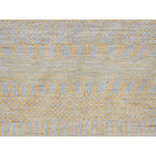 Load image into Gallery viewer, 8&#39;1&quot;x9&#39;8&quot; Yellow Hand Knotted Grass Design Wool And Silk Oriental Rug FWR396336