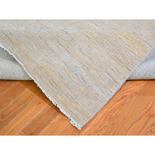 Load image into Gallery viewer, 8&#39;1&quot;x9&#39;8&quot; Yellow Hand Knotted Grass Design Wool And Silk Oriental Rug FWR396336