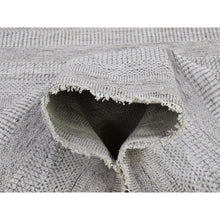 Load image into Gallery viewer, 7&#39;8&quot;x10&#39;3&quot; Silver Grass Design Wool And Silk Hand Knotted Oriental Rug FWR396342