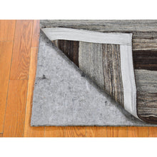 Load image into Gallery viewer, 2&#39;x3&#39;1&quot; Dark Brown Striped Design Flat Weave Afghan Kilim Hand Woven Mat Oriental Rug FWR396864
