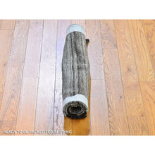 Load image into Gallery viewer, 2&#39;x3&#39;1&quot; Dark Brown Striped Design Flat Weave Afghan Kilim Hand Woven Mat Oriental Rug FWR396864