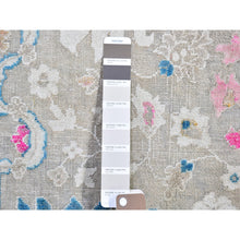 Load image into Gallery viewer, 2&#39;x3&#39;1&quot; Colorful Sari Silk With Textured Wool Oushak Influence Hand Knotted Mat Oriental Rug FWR396870