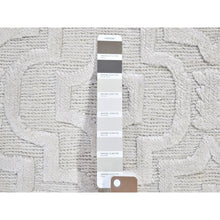Load image into Gallery viewer, 2&#39;x2&#39;10&quot; Ivory Hi-low Modern Textured Wool Mat Hand Knotted Oriental Rug FWR396954