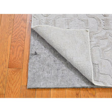 Load image into Gallery viewer, 2&#39;x2&#39;10&quot; Ivory Hi-low Modern Textured Wool Mat Hand Knotted Oriental Rug FWR396954
