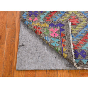 3'3"x5' Colorful Geometric Design Natural Wool Reversible Flat Weave Afghan Kilim Hand Woven Oriental Rug FWR397116