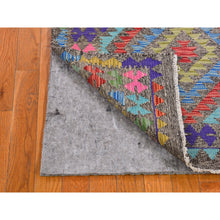 Load image into Gallery viewer, 3&#39;3&quot;x5&#39; Colorful Geometric Design Natural Wool Reversible Flat Weave Afghan Kilim Hand Woven Oriental Rug FWR397116
