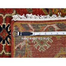 Load image into Gallery viewer, 3&#39;2&quot;x10&#39; 100% Wool Repetitive Geometric All Over Design Red Hand Knotted Wide Runner Oriental Rug FWR397140
