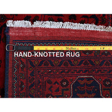 Load image into Gallery viewer, 5&#39;x6&#39;4&quot; Scarlet Red, Afghan Khamyab With Tribal Design, Pure Wool, Vegetable Dyes, Hand Knotted, Oriental Rug FWR3972