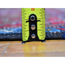 Load image into Gallery viewer, 4&#39;10&quot;x5&#39;10&quot; Navy Blue Antique Persian Heriz Smaller Rare Size Natural Wool Good Condition And Clean Hand Knotted Oriental Rug FWR397932