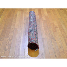 Load image into Gallery viewer, 4&#39;4&quot;x6&#39;8&quot; Red New Persian Hamadan Natural Wool Ethnic Design Hand Knotted With Vivid Colors Oriental Rug FWR398034