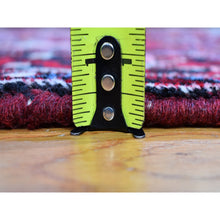Load image into Gallery viewer, 4&#39;4&quot;x6&#39;8&quot; Red New Persian Hamadan Natural Wool Ethnic Design Hand Knotted With Vivid Colors Oriental Rug FWR398034