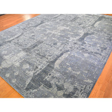 Load image into Gallery viewer, 12&#39;x15&#39;1&quot; Oversized Gray Wool And Pure Silk Jewellery Design Hand Knotted Oriental Rug FWR398184
