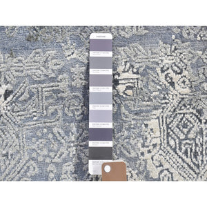 12'x15'1" Oversized Gray Wool And Pure Silk Jewellery Design Hand Knotted Oriental Rug FWR398184