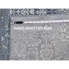 Load image into Gallery viewer, 12&#39;x15&#39;1&quot; Oversized Gray Wool And Pure Silk Jewellery Design Hand Knotted Oriental Rug FWR398184