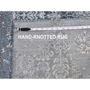 12'x15'1" Oversized Gray Wool And Pure Silk Jewellery Design Hand Knotted Oriental Rug FWR398184