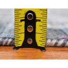 Load image into Gallery viewer, 8&#39;x10&#39; Zigzag With Graph Design Blue Pure Silk And Textured Wool Hand Knotted Oriental Rug FWR398262