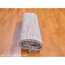 Load image into Gallery viewer, 9&#39;1&quot;x11&#39;10&quot; Old Rose Color Shade Silk With Textured Wool Hi-low Pile Hand Knotted Oriental Rug FWR398274