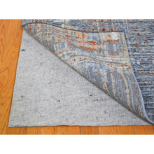 Load image into Gallery viewer, 9&#39;x12&#39;2&quot; Red Hi-low Pile Abstract Design Denser Weave Wool And Silk Hand Knotted Oriental Rug FWR398496