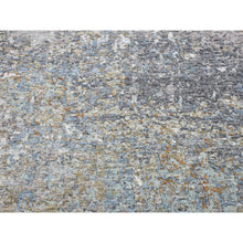 Load image into Gallery viewer, 8&#39;1&quot;x10&#39; Silver Blue Wool Persian Knot With Abstract Design Denser Weave Hand Knotted Oriental Rug FWR398508