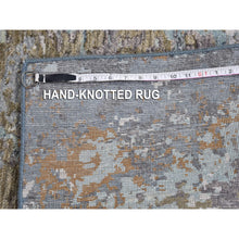 Load image into Gallery viewer, 8&#39;1&quot;x10&#39; Silver Blue Wool Persian Knot With Abstract Design Denser Weave Hand Knotted Oriental Rug FWR398508