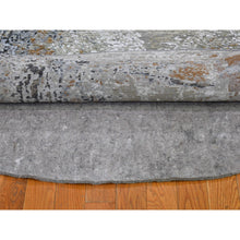Load image into Gallery viewer, 6&#39;x6&#39; Wool Denser Weave Taupe Persian Knot With Abstract Design Hand Knotted Round Oriental Rug FWR398604
