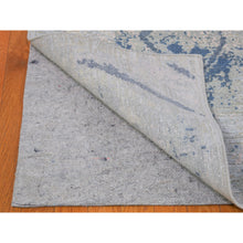 Load image into Gallery viewer, 10&#39;x14&#39;3&quot; Ivory Large Elements With Pastels Modern Silk With Textured Wool Hand Knotted Oriental Rug FWR398658