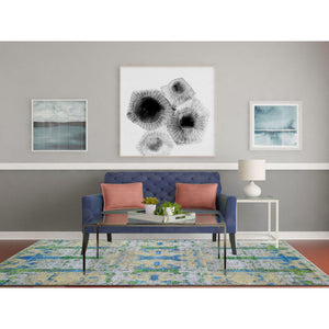 6'x9'4" Jewellery Design Sari Silk With Textured Wool Colorful Hand Knotted Oriental Rug FWR398712