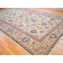 Load image into Gallery viewer, 12&#39;x21&#39; Ivory Antique Persian Sultanabad Good Condition, Extra Long Clean Pure Wool Hand Knotted Oriental Rug FWR398742