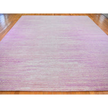 Load image into Gallery viewer, 12&#39;1&quot;x15&#39;2&quot; Oversized Pink Thick And Plush Organic Wool Horizontal Ombre Design Hand Knotted Oriental Rug FWR398796