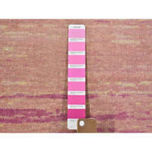 Load image into Gallery viewer, 12&#39;1&quot;x15&#39;2&quot; Oversized Pink Thick And Plush Organic Wool Horizontal Ombre Design Hand Knotted Oriental Rug FWR398796