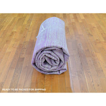 Load image into Gallery viewer, 12&#39;1&quot;x15&#39;2&quot; Oversized Pink Thick And Plush Organic Wool Horizontal Ombre Design Hand Knotted Oriental Rug FWR398796