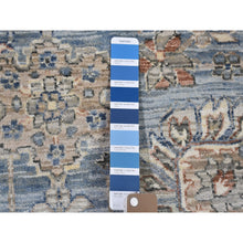Load image into Gallery viewer, 9&#39;x12&#39; Blue Wool And Silk Abrash Denser Weave Vegetable Dyes All Over Heriz Design Hand Knotted Oriental Rug FWR398868