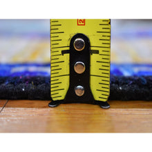 Load image into Gallery viewer, 4&#39;1&quot;x10&#39;4&quot; Colorful Sari Silk With Textured Wool Mamluk Design Hand Knotted Oriental Rug FWR398964