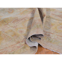 Load image into Gallery viewer, 12&#39;1&quot;x16&#39;9&quot; Beige Oversized Antique Agra Good Condition Soft Colors Even Wear Pure Wool Hand Knotted Oriental Rug FWR399030