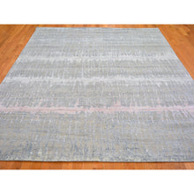 Load image into Gallery viewer, 8&#39;x10&#39;3&quot; Hand Knotted Cardiac Design With Pastel Colors Textured Wool And Pure Silk Oriental Rug FWR399258