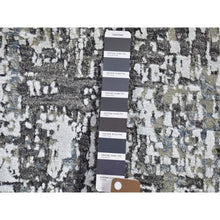 Load image into Gallery viewer, 3&#39;1&quot;x5&#39; Gray Abstract Design Wool Denser Weave Persian Knot Hand Knotted Mat Oriental Rug FWR399270