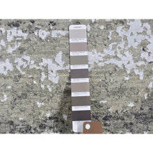 Load image into Gallery viewer, 2&#39;6&quot;x12&#39; Wool Denser Weave Gray Persian Knot With Abstract Design Hand Knotted Oriental Rug FWR399288