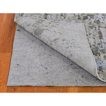 Load image into Gallery viewer, 2&#39;5&quot;x10&#39;3&quot; Denser Weave Persian Knot With Abstract Design Wool Gray Hand Knotted Runner Oriental Rug FWR399318