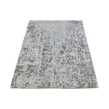 Load image into Gallery viewer, 3&#39;x5&#39;2&quot; Gray Persian Knot with Abstract Design Wool Denser Weave Hand Knotted Oriental Rug FWR399408