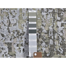 Load image into Gallery viewer, 3&#39;x5&#39;2&quot; Gray Persian Knot with Abstract Design Wool Denser Weave Hand Knotted Oriental Rug FWR399408