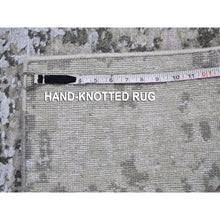 Load image into Gallery viewer, 3&#39;x5&#39;2&quot; Gray Persian Knot with Abstract Design Wool Denser Weave Hand Knotted Oriental Rug FWR399408