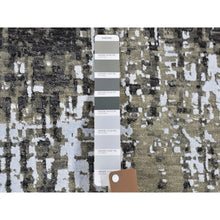 Load image into Gallery viewer, 3&#39;x5&#39;2&quot; Abstract Design Wool Denser Weave Castor Gray Persian Knot Hand Knotted Oriental Rug FWR399432