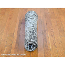 Load image into Gallery viewer, 3&#39;x5&#39;2&quot; Abstract Design Wool Denser Weave Castor Gray Persian Knot Hand Knotted Oriental Rug FWR399432