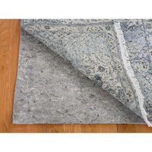 Load image into Gallery viewer, 2&#39;6&quot;x8&#39; Ivory Distressed Oushak Pure Silk With Textured Wool Runner Hand Knotted Oriental Rug FWR399528