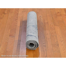 Load image into Gallery viewer, 3&#39;x5&#39;5&quot; Ivory Large Elements With Pastels Modern Silk With Textured Wool Hand Knotted Oriental Rug FWR399540