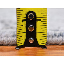 Load image into Gallery viewer, 3&#39;x5&#39; Silver Wool Persian Knot Denser Weave Abstract Design Hand Knotted Oriental Rug FWR399546