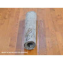Load image into Gallery viewer, 2&#39;10&quot;x5&#39;1&quot; Abstract Design Wool And Silk Hi-low Pile Denser Weave Hand Knotted Gray Oriental Rug FWR399552
