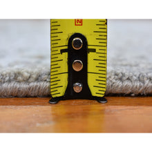 Load image into Gallery viewer, 2&#39;10&quot;x5&#39;1&quot; Abstract Design Wool And Silk Hi-low Pile Denser Weave Hand Knotted Gray Oriental Rug FWR399552