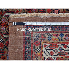 Load image into Gallery viewer, 3&#39;6&quot;x32&#39;2&quot; Moss Green, Pure Wool, Hard Twist Agra, Extra Long and Wide Runner, Hand Knotted, Oriental Rug FWR525804