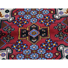 Load image into Gallery viewer, 3&#39;5&quot;x5&#39;2&quot; Rural Village Vintage Persian Hamadan Tribal Design Pure Wool Hand Knotted Clean Oriental Rug FWR399930